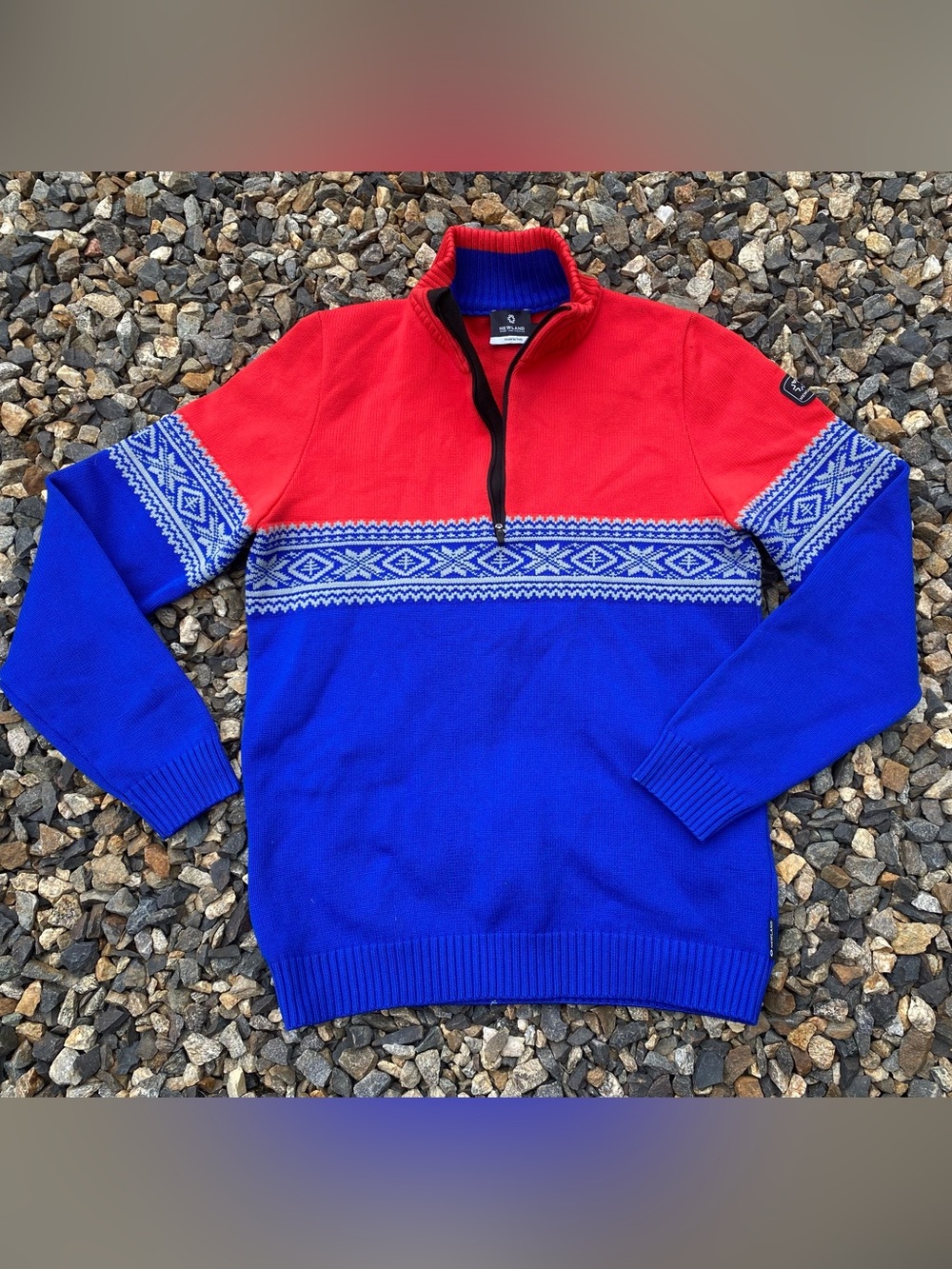 Retro Men's Half-Zip Nordic Ski Après 1/2 zip Tech Sweater Newland Made in Italy